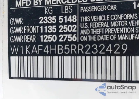 2024 Mercedes-Benz C 300 300 4Matic from USA, damaged, VIN W1KAF4HB5RR232429